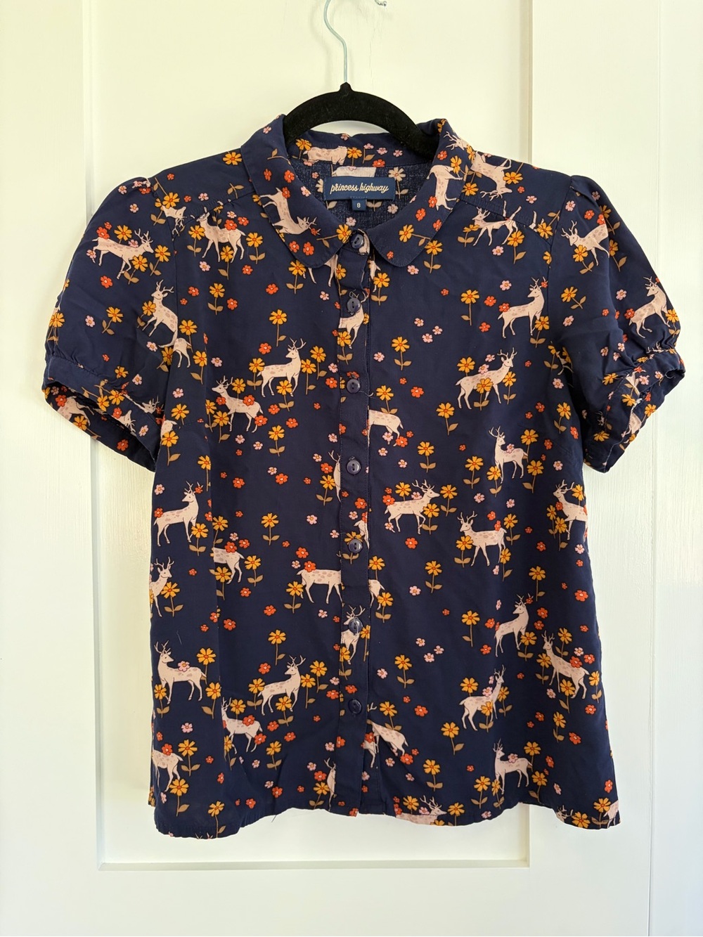 Princess Highway Women’s Floral Deer Print Blouse Size 8
